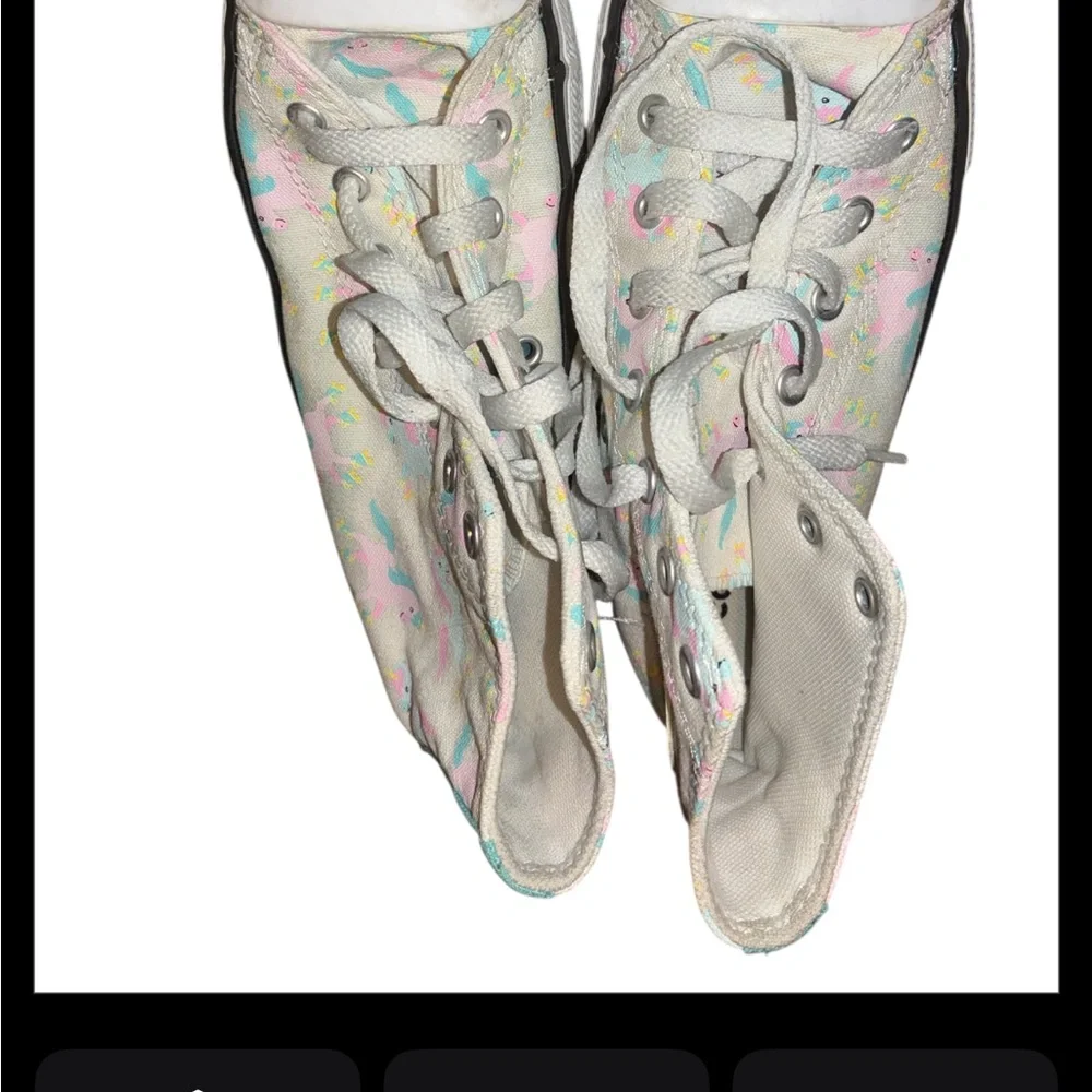 Kids shoes bundle rain boots and High Top converse Unicorn size 3
